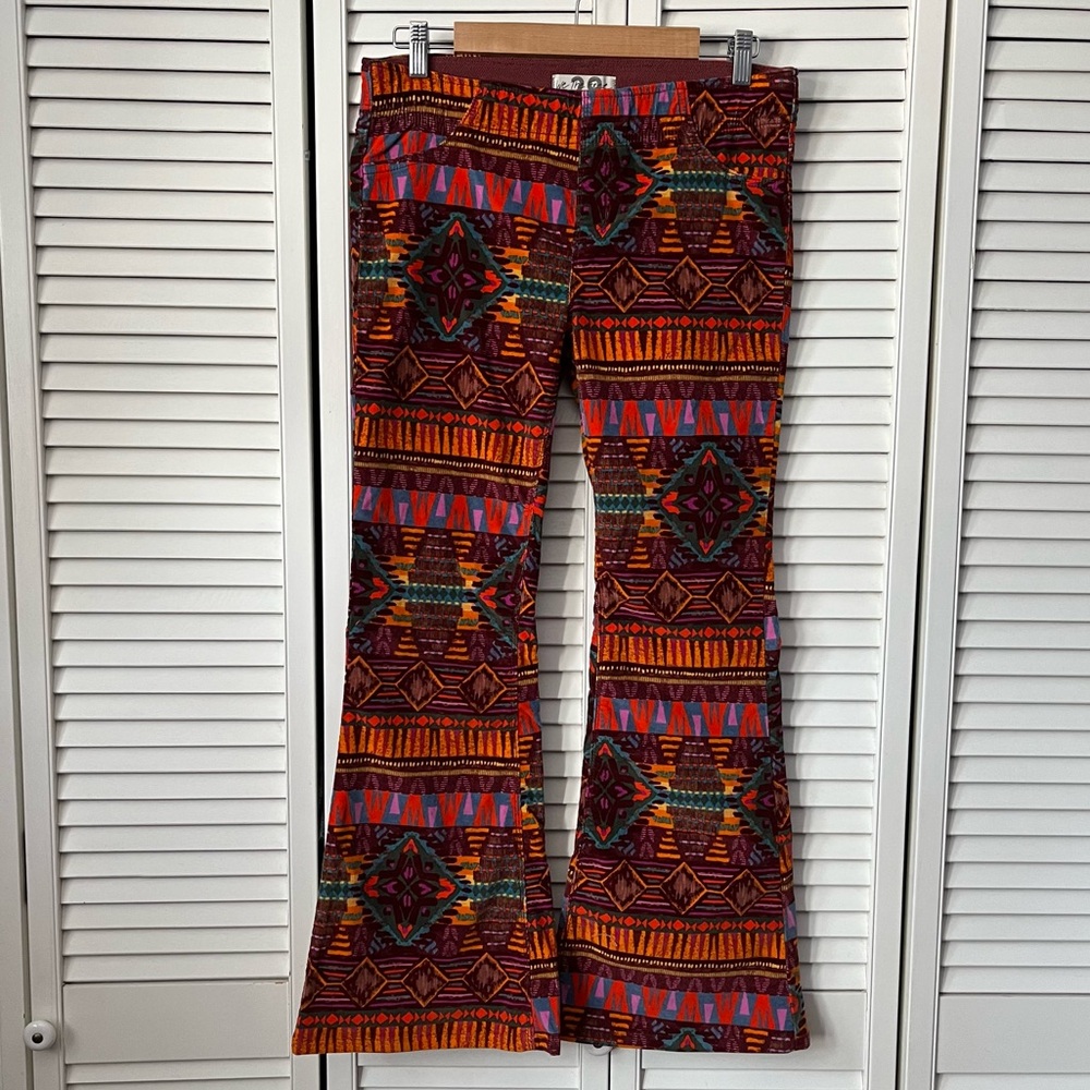 We The Free Orange Multi Aztec-Print Bootcut Pants - Picture 4 of 10
